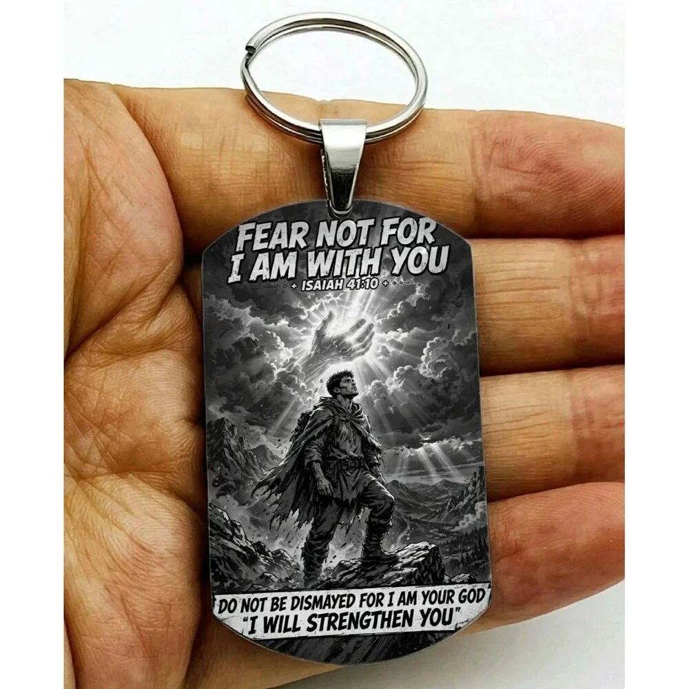 41 : 10 God Lord Jesus Bible Quote Stainless Keychain Reminder Holly Faith Cute